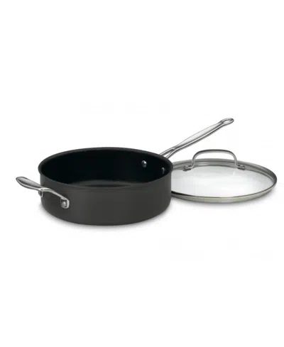 Cuisinart Chefs Classic Hard Anodized 5.5-qt. Saute Pan W/ Helper Handle And Cover In Black