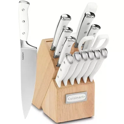 Cuisinart Classic 15-pc. White Triple Rivet Knife Block Set
