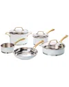 Cuisinart Classic 8pc Stainless Steel Cookware Set In Green