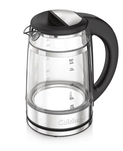 Cuisinart Clear Temp 1.7l Glass Kettle Gk-19 In Black