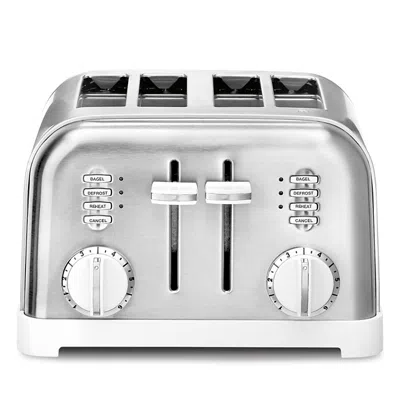 Cuisinart Cpt-180w Metal 4 Slice Metal Toaster, White
