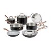 Cuisinart Elegance Stainless Steel 11-pc. Cookware Set In Black