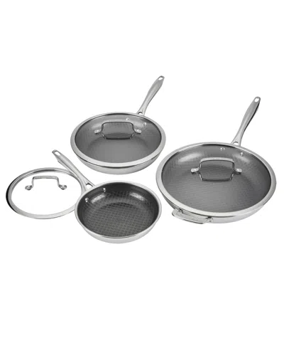 Cuisinart Fusionelite Plus Nonstick Tri-ply Stainless Steel 6-pc. Skillet Set In Gray