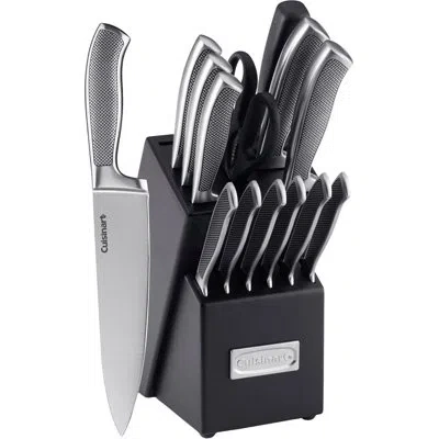 Cuisinart Graphix 15 Piece Knife Block Set In Stainless Steel