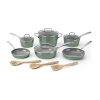 Cuisinart Greenchef Ceramica Xt 13-pc. Cookware Set In Green