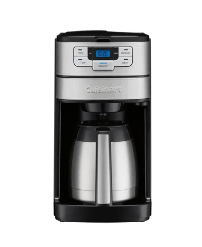 Cuisinart Grind And Brew 10 Cup Thermal Coffee Maker In Black,silver