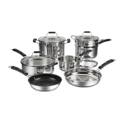 Cuisinart Heritage Stainless Steel 11-pc. Cookware Set In Silver