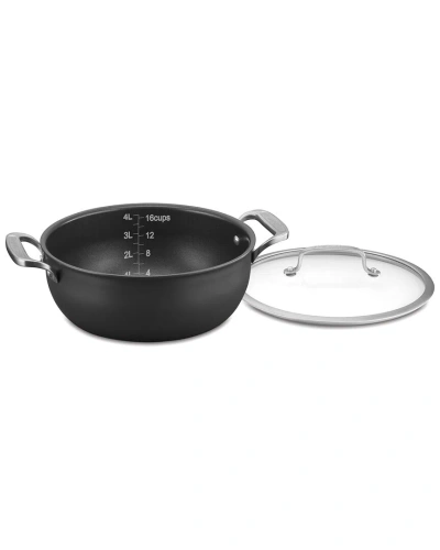 Cuisinart Induction Ready Hard Anodized 5qt Dutch Oven With Cover In Black