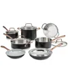 Cuisinart Matte Black Elegance 11-pc. Cookware Set In Matte Black