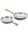 Cuisinart Matte Black Elegance 8" And 10" Skillet Set In Matte Black