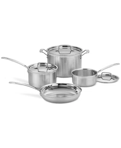 Cuisinart Multiclad Pro 7-pc. Stainless Steel Cookware Set In Silver