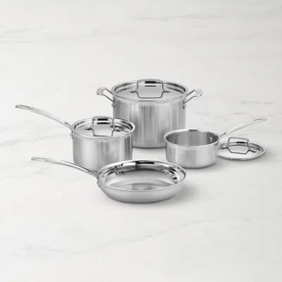 Cuisinart Multiclad Pro 7 Piece Cookware Set In Silver