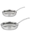 Cuisinart Multiclad Pro Stainless 2-pc Skillet Set In Stainless Steel