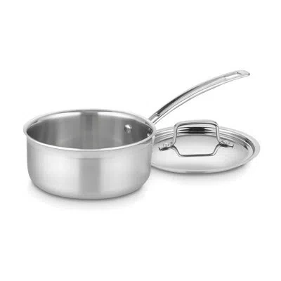 Cuisinart Multiclad Pro Triple Ply Saucepan With Cover In Silver