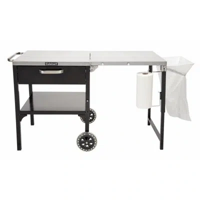 Cuisinart Outdoor Prep 'n Cook Table & Grill Stand In Black Stainless
