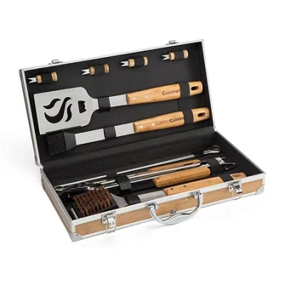Cuisinart Outdoors Bamboo Tools 13-pc. Grill Sets In Silver