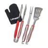 Cuisinart Outdoors Black Grill Tools 4-pc. Grill Sets In Silver