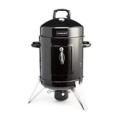 Cuisinart Outdoors Cuisinart Vertical 16" 2-in-1 Charcoal Smoker And Grill Cos-116 In Black