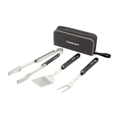 Cuisinart Outdoors Fold Grill Tools 4-pc. Grill Sets In Silver