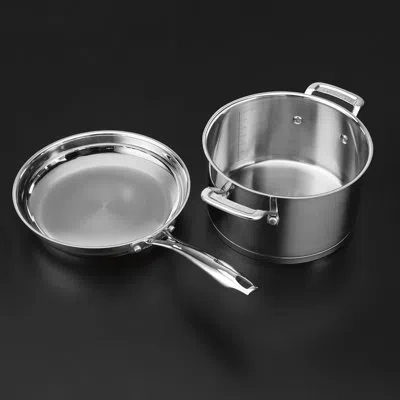 Cuisinart Professional Series 11 Pieces Stainless Steel Cookware Set In Silver