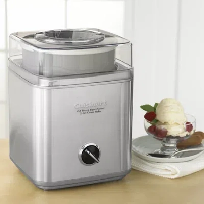 Cuisinart Pure Indulgence 2 Quart Frozen Yogurt-sorbet & Ice Cream Maker In Silver