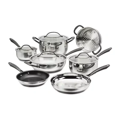 Cuisinart Pure Radiance Stainless Steel 11-pc. Cookware Set In Silver