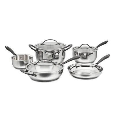 Cuisinart Pureradiance Stainless W/brushed Titanium Finish 8 Pc Set In Stainless Steel,brushed Titanium Pvd