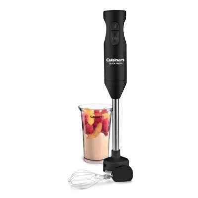 Cuisinart Quick Prep Hand Stick Blender, 250w, Includes 3-cup Measuring Cup & Whisk (chb-60bkc) In Black