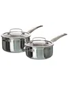 Cuisinart Smartnest® Stainless Steel 5 Piece Saucepan Set In Silver