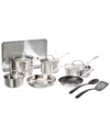 Cuisinart Stainless Steel 13pc Cookware Set In Silver