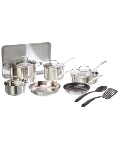 Cuisinart Stainless Steel 13pc Cookware Set In Silver