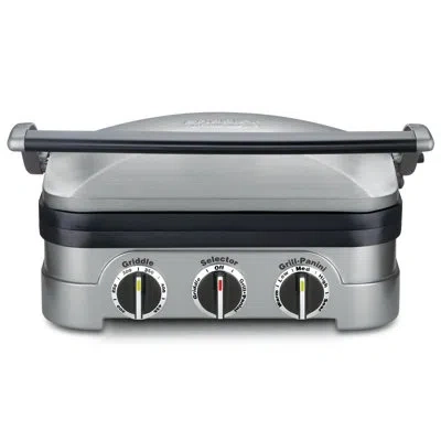 Cuisinart Stainless Steel Griddler, 5-in-1 Panini Press, Sandwich Maker & More In Silver