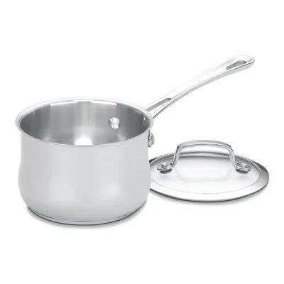 Cuisinart Stainless Steel Saucepan With Lid In Silver