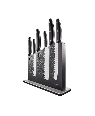 Cuisine::pro 7-piece Japanese Stainless-steel Knife Set In Black