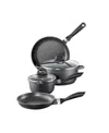 Cuisine::pro Aluminium Stonex2 6-p Cookware Set In Black