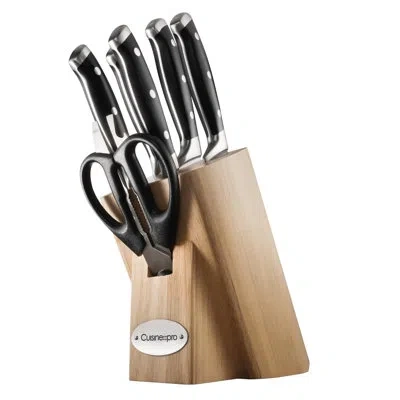 Cuisine::pro Artisan Licht Knife Block 7 Piece In Brown
