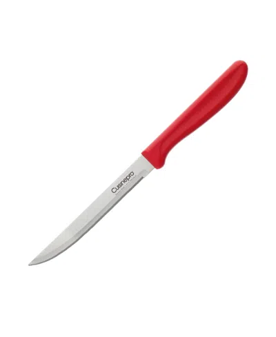 Cuisine::pro Classic 5 In Round Tip Serrated Utility Knife In Red