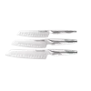 Cuisine::pro Id3 Santoku Knife Set, 3 Piece In Metallic