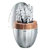 Cuisine::pro Id3 9 Piece The Egg Knife Block In Metallic