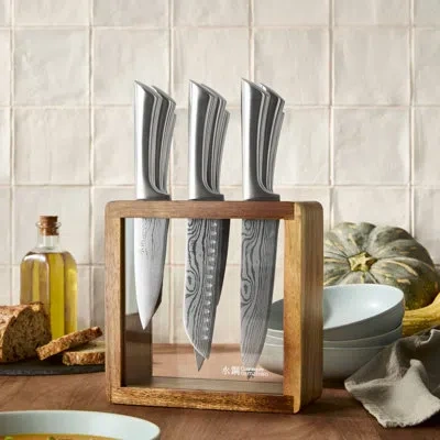 Cuisine::pro Damashiro® 10-piece Hiryu Knife Block In Silver