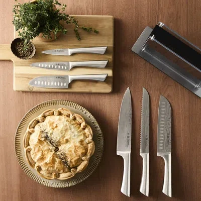 Cuisine::pro Damashiro® 7-piece Kumi Knife Block In Silver