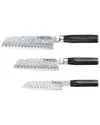 Cuisine::pro ® Damashiro Emperor 3pc Santoku Knife Set In Brown