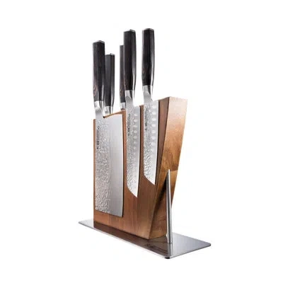 Cuisine::pro Damashiro Emperor® 6-piece Nanashi Knife Block In Brown
