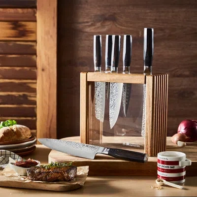 Cuisine::pro Damashiro Emperor® 7-piece Makoto Knife Block In Brown