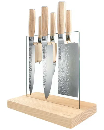 Cuisine::pro ® Damashiro Emperor Ash Hikari 7pc Knife Block Set In Neutral