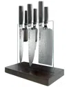 Cuisine::pro Damashiro Emperor Hikari Steel 7 Piece Knife Block Set In Brown