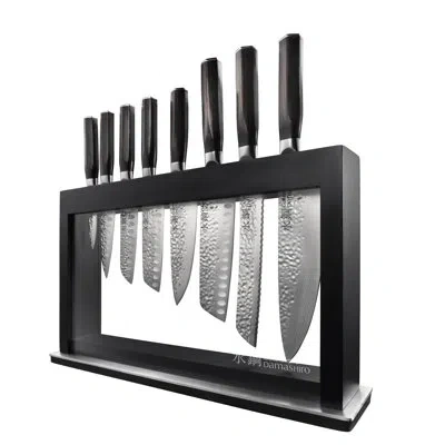 Cuisine::pro Damashiro Emperor®  Hisa Knife Block 9 Piece In Brown