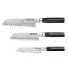 Cuisine::pro Damishiro Emperor 3pc Santoku Knife In Black
