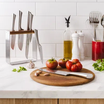 Cuisine::pro Damashiro® Kinzoku Knife Block 7 Piece In Silver
