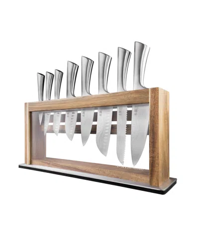 Cuisine::pro Damashiro Okada 9-pc. Knife Block Set In Silver